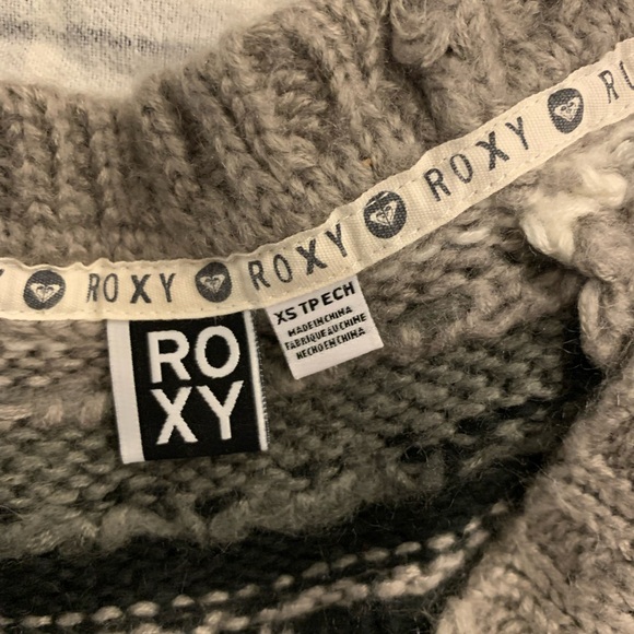 Roxy Women's Sweater - Black, White & Gray - Picture 2 of 3